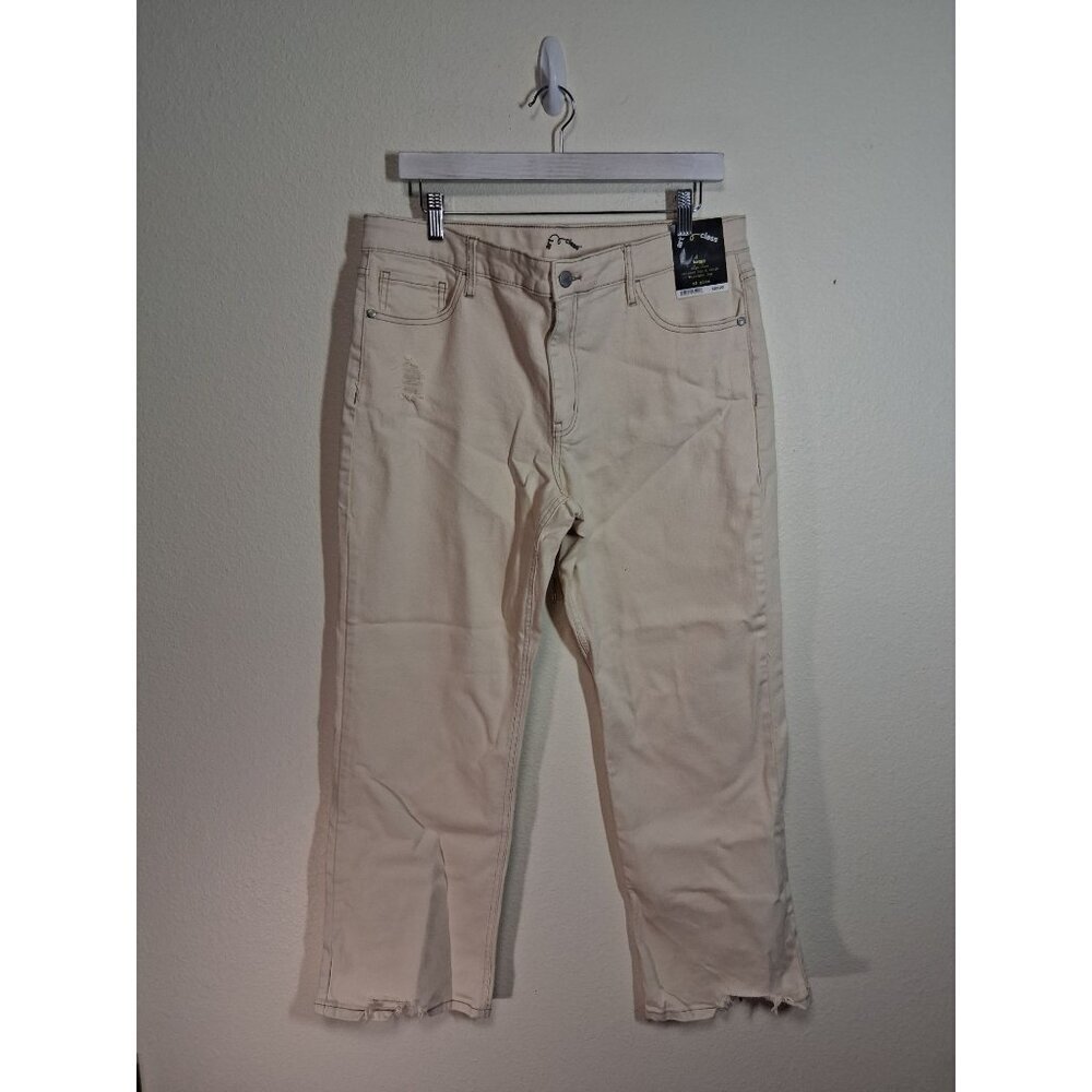 NWT Art Class Distressed Denim Jeans Baggy High Rise Straight Leg Y2k Girls 18